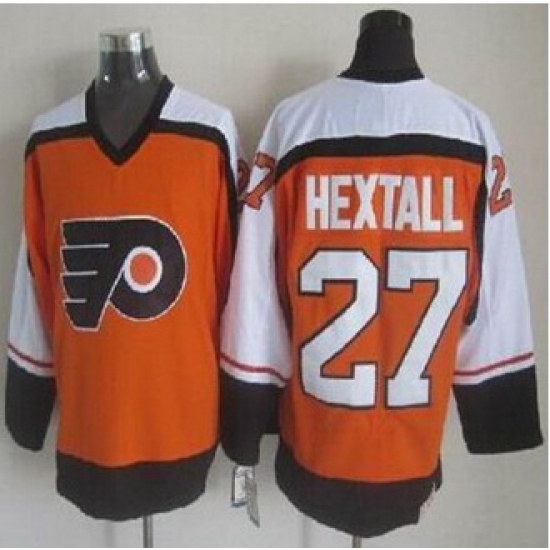 Philadelphia Flyers #27 Ron Hextall Orange CCM Throwback Stitched NHL Jersey Philadelphia Flyers #27 Ron Hextall Orange CCM Throwback Stitched NHL Jersey