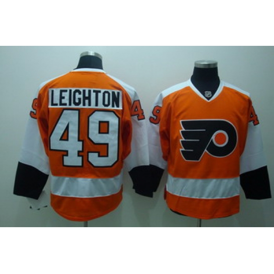 Philadelphia Flyers 49 Michael Leighton Orange Jerseys Philadelphia Flyers 49 Michael Leighton Orange Jerseys