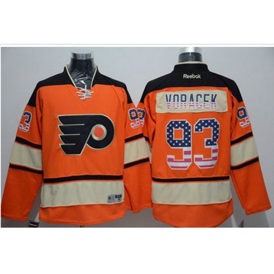 Philadelphia Flyers #93 Jakub Voracek Orange Alternate USA Flag Fashion Stitched NHL Jersey Philadelphia Flyers #93 Jakub Voracek Orange Alternate USA Flag Fashion Stitched NHL Jersey