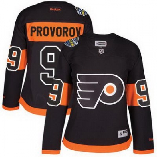 Flyers #9 Ivan Provorov Black 2017 Stadium Series Womens Stitched NHL Jersey Flyers #9 Ivan Provorov Black 2017 Stadium Series Womens Stitched NHL Jersey