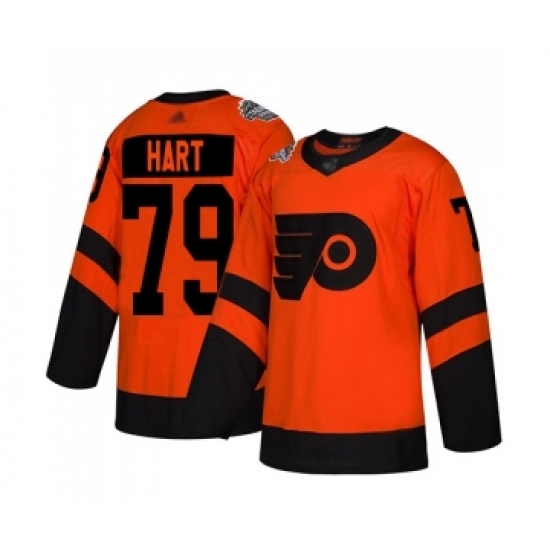 Women Philadelphia Flyers #79 Carter Hart Authentic Orange 2019 Stadium Series Hockey Jersey Women Philadelphia Flyers #79 Carter Hart Authentic Orange 2019 Stadium Series Hockey Jersey