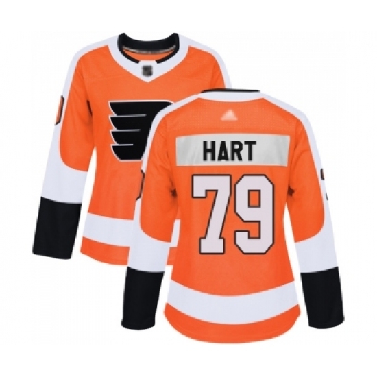 Women Philadelphia Flyers #79 Carter Hart Authentic Orange Home Hockey Jersey Women Philadelphia Flyers #79 Carter Hart Authentic Orange Home Hockey Jersey