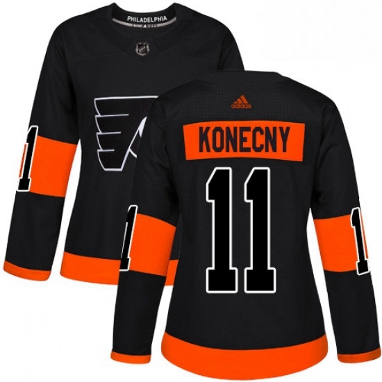 Womens Adidas Philadelphia Flyers 11 Travis Konecny Premier Black Alternate NHL Jersey Womens Adidas Philadelphia Flyers 11 Travis Konecny Premier Black Alternate NHL Jersey