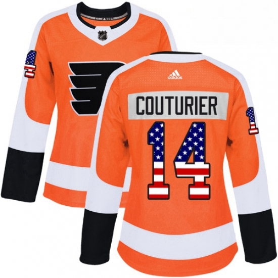 Womens Adidas Philadelphia Flyers 14 Sean Couturier Authentic Orange USA Flag Fashion NHL Jersey Womens Adidas Philadelphia Flyers 14 Sean Couturier Authentic Orange USA Flag Fashion NHL Jersey