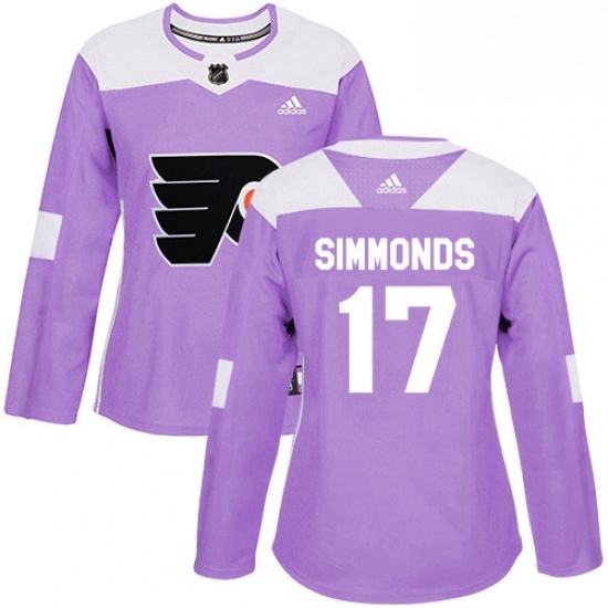 Womens Adidas Philadelphia Flyers 17 Wayne Simmonds Authentic Purple Fights Cancer Practice NHL Jersey Womens Adidas Philadelphia Flyers 17 Wayne Simmonds Authentic Purple Fights Cancer Practice NHL Jersey