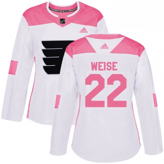 Womens Adidas Philadelphia Flyers 22 Dale Weise Authentic WhitePink Fashion NHL Jersey Womens Adidas Philadelphia Flyers 22 Dale Weise Authentic WhitePink Fashion NHL Jersey
