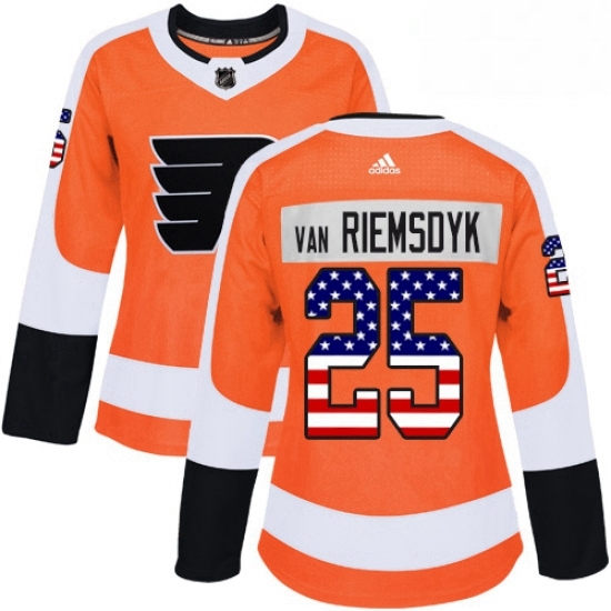 Womens Adidas Philadelphia Flyers 25 James Van Riemsdyk Authentic Orange USA Flag Fashion NHL Jersey Womens Adidas Philadelphia Flyers 25 James Van Riemsdyk Authentic Orange USA Flag Fashion NHL Jersey