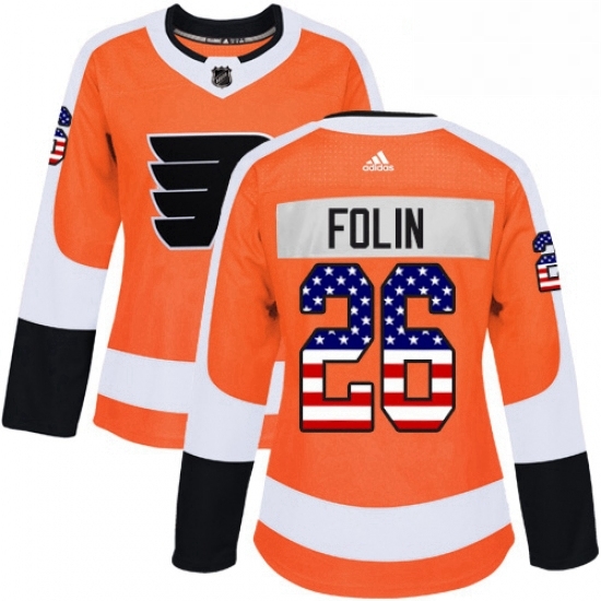 Womens Adidas Philadelphia Flyers 26 Christian Folin Authentic Orange USA Flag Fashion NHL Jersey Womens Adidas Philadelphia Flyers 26 Christian Folin Authentic Orange USA Flag Fashion NHL Jersey