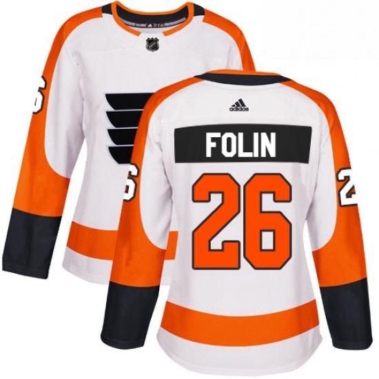 Womens Adidas Philadelphia Flyers 26 Christian Folin Authentic White Away NHL Jersey Womens Adidas Philadelphia Flyers 26 Christian Folin Authentic White Away NHL Jersey
