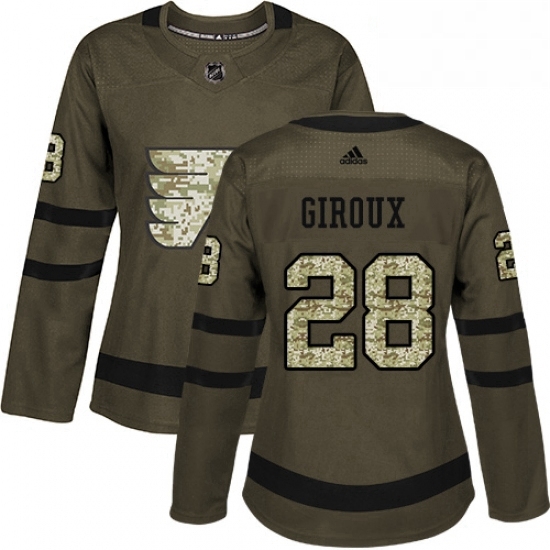 Womens Adidas Philadelphia Flyers 28 Claude Giroux Authentic Green Salute to Service NHL Jersey Womens Adidas Philadelphia Flyers 28 Claude Giroux Authentic Green Salute to Service NHL Jersey