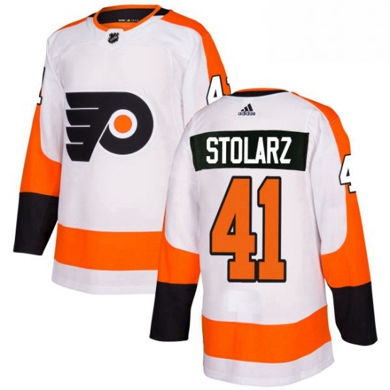 Womens Adidas Philadelphia Flyers 41 Anthony Stolarz Authentic White Away NHL Jersey Womens Adidas Philadelphia Flyers 41 Anthony Stolarz Authentic White Away NHL Jersey