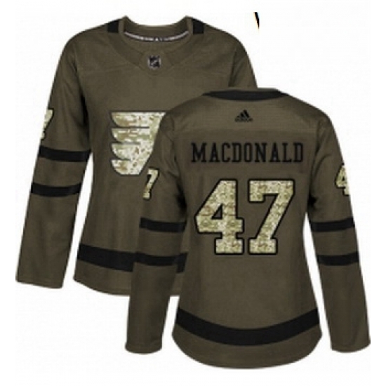 Womens Adidas Philadelphia Flyers 47 Andrew MacDonald Authentic Green Salute to Service NHL Jersey Womens Adidas Philadelphia Flyers 47 Andrew MacDonald Authentic Green Salute to Service NHL Jersey