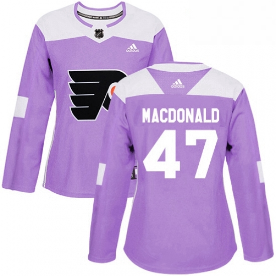 Womens Adidas Philadelphia Flyers 47 Andrew MacDonald Authentic Purple Fights Cancer Practice NHL Jersey Womens Adidas Philadelphia Flyers 47 Andrew MacDonald Authentic Purple Fights Cancer Practice NHL Jersey