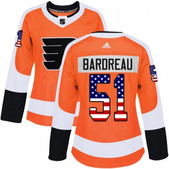 Womens Adidas Philadelphia Flyers 51 Cole Bardreau Authentic Orange USA Flag Fashion NHL Jersey Womens Adidas Philadelphia Flyers 51 Cole Bardreau Authentic Orange USA Flag Fashion NHL Jersey