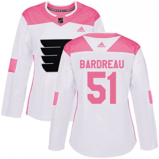 Womens Adidas Philadelphia Flyers 51 Cole Bardreau Authentic WhitePink Fashion NHL Jersey Womens Adidas Philadelphia Flyers 51 Cole Bardreau Authentic WhitePink Fashion NHL Jersey