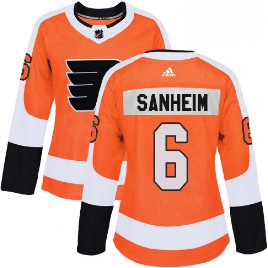 Womens Adidas Philadelphia Flyers 6 Travis Sanheim Premier Orange Home NHL Jersey Womens Adidas Philadelphia Flyers 6 Travis Sanheim Premier Orange Home NHL Jersey