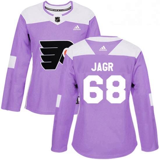 Womens Adidas Philadelphia Flyers 68 Jaromir Jagr Authentic Purple Fights Cancer Practice NHL Jersey Womens Adidas Philadelphia Flyers 68 Jaromir Jagr Authentic Purple Fights Cancer Practice NHL Jersey