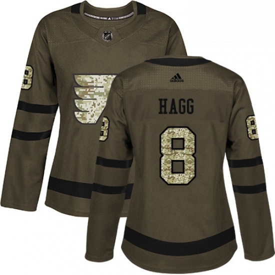 Womens Adidas Philadelphia Flyers 8 Robert Hagg Authentic Green Salute to Service NHL Jersey Womens Adidas Philadelphia Flyers 8 Robert Hagg Authentic Green Salute to Service NHL Jersey