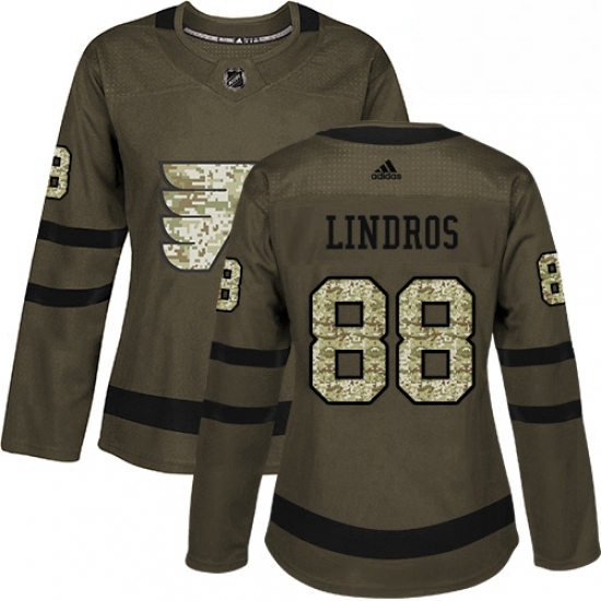 Womens Adidas Philadelphia Flyers 88 Eric Lindros Authentic Green Salute to Service NHL Jersey Womens Adidas Philadelphia Flyers 88 Eric Lindros Authentic Green Salute to Service NHL Jersey