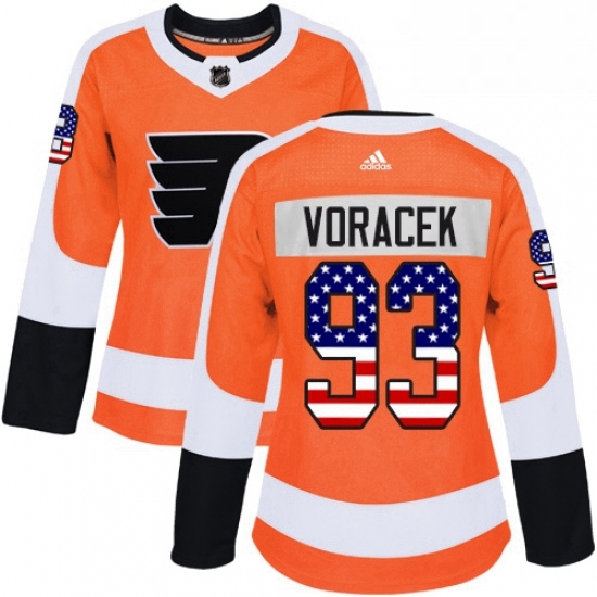 Womens Adidas Philadelphia Flyers 93 Jakub Voracek Authentic Orange USA Flag Fashion NHL Jersey Womens Adidas Philadelphia Flyers 93 Jakub Voracek Authentic Orange USA Flag Fashion NHL Jersey