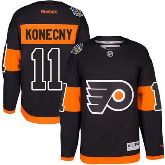 Flyers #11 Travis Konecny Black 2017 Stadium Series Stitched Youth NHL Jersey Flyers #11 Travis Konecny Black 2017 Stadium Series Stitched Youth NHL Jersey