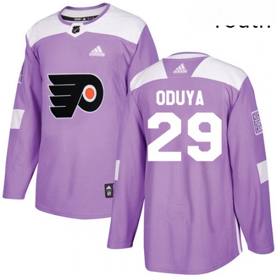 Youth Adidas Philadelphia Flyers 29 Johnny Oduya Authentic Purple Fights Cancer Practice NHL Jersey Youth Adidas Philadelphia Flyers 29 Johnny Oduya Authentic Purple Fights Cancer Practice NHL Jersey
