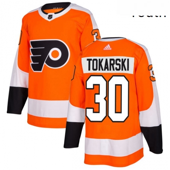 Youth Adidas Philadelphia Flyers 30 Dustin Tokarski Premier Orange Home NHL Jersey Youth Adidas Philadelphia Flyers 30 Dustin Tokarski Premier Orange Home NHL Jersey