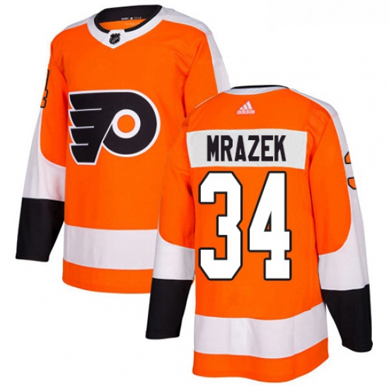 Youth Adidas Philadelphia Flyers 34 Petr Mrazek Premier Orange Home NHL Jersey Youth Adidas Philadelphia Flyers 34 Petr Mrazek Premier Orange Home NHL Jersey