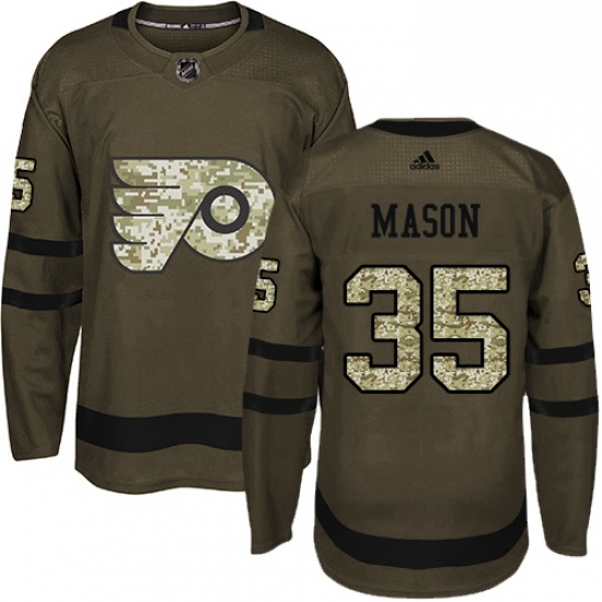 Youth Adidas Philadelphia Flyers 35 Steve Mason Green Salute to Service Stitched NHL Jersey Youth Adidas Philadelphia Flyers 35 Steve Mason Green Salute to Service Stitched NHL Jersey