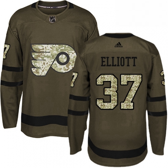 Youth Adidas Philadelphia Flyers 37 Brian Elliott Premier Green Salute to Service NHL Jersey Youth Adidas Philadelphia Flyers 37 Brian Elliott Premier Green Salute to Service NHL Jersey