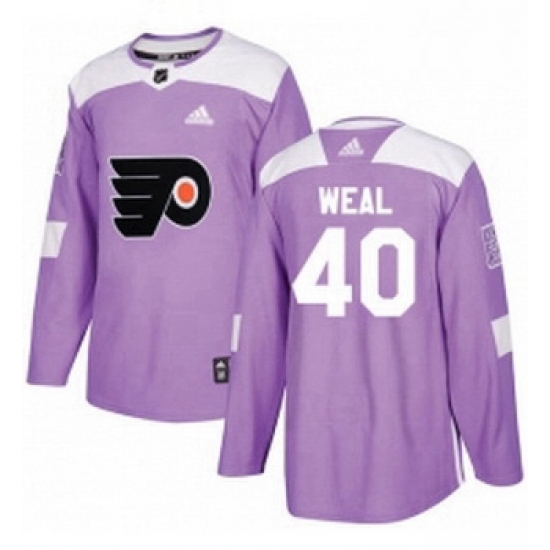 Youth Adidas Philadelphia Flyers 40 Jordan Weal Authentic Purple Fights Cancer Practice NHL Jersey Youth Adidas Philadelphia Flyers 40 Jordan Weal Authentic Purple Fights Cancer Practice NHL Jersey