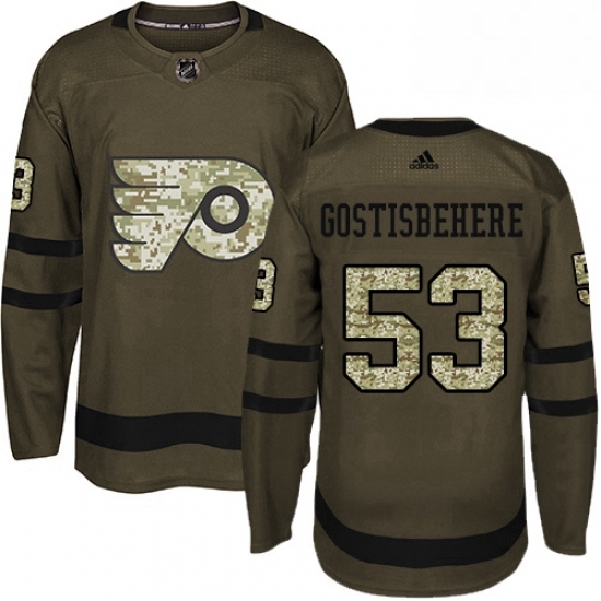 Youth Adidas Philadelphia Flyers 53 Shayne Gostisbehere Premier Green Salute to Service NHL Jersey Youth Adidas Philadelphia Flyers 53 Shayne Gostisbehere Premier Green Salute to Service NHL Jersey
