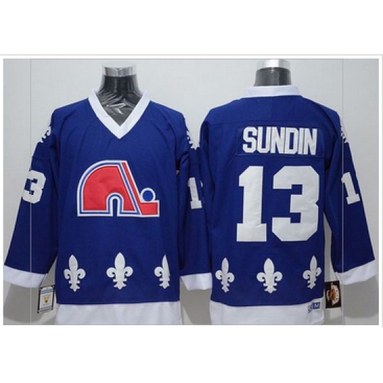 Quebec Nordiques #13 Mats Sundin Blue CCM Throwback Stitched NHL Jersey Quebec Nordiques #13 Mats Sundin Blue CCM Throwback Stitched NHL Jersey