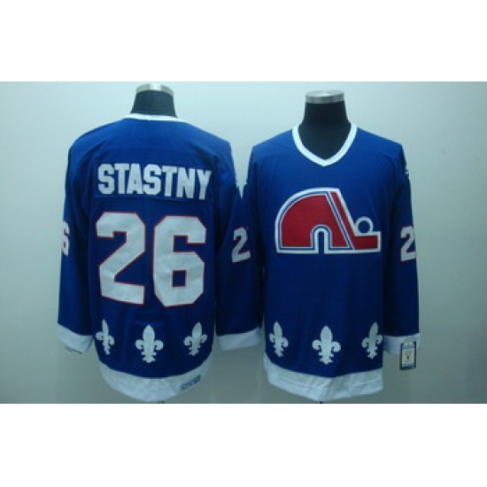 Quebec Nordiques 26 Paul Stastny Blue Jerseys CCM Quebec Nordiques 26 Paul Stastny Blue Jerseys CCM