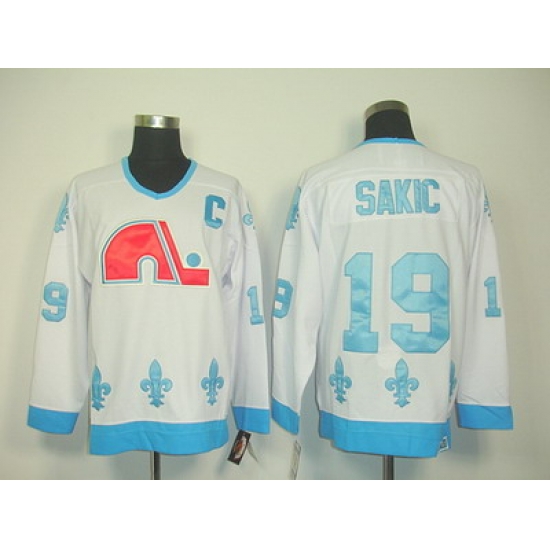 nhl quebec nordiques #19 sakic white(ccm) C patch nhl quebec nordiques #19 sakic white(ccm) C patch