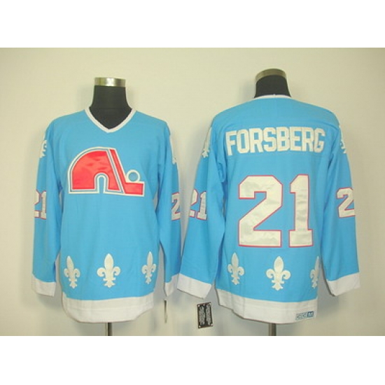 nhl quebec nordiques #21 forsberg blue(ccm) nhl quebec nordiques #21 forsberg blue(ccm)
