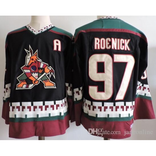Men Adidas Arizona Coyotes 97 Jeremy Roenick Black Stitched NHL Jersey Men Adidas Arizona Coyotes 97 Jeremy Roenick Black Stitched NHL Jersey