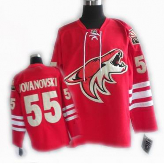cheap Phoenix Coyotes jersey #55 JOVANOVSKI jersey red cheap Phoenix Coyotes jersey #55 JOVANOVSKI jersey red