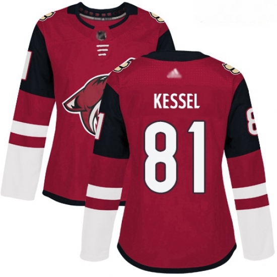 Coyotes #81 Phil Kessel Maroon Home Authentic Women Stitched Hockey Jersey Coyotes #81 Phil Kessel Maroon Home Authentic Women Stitched Hockey Jersey