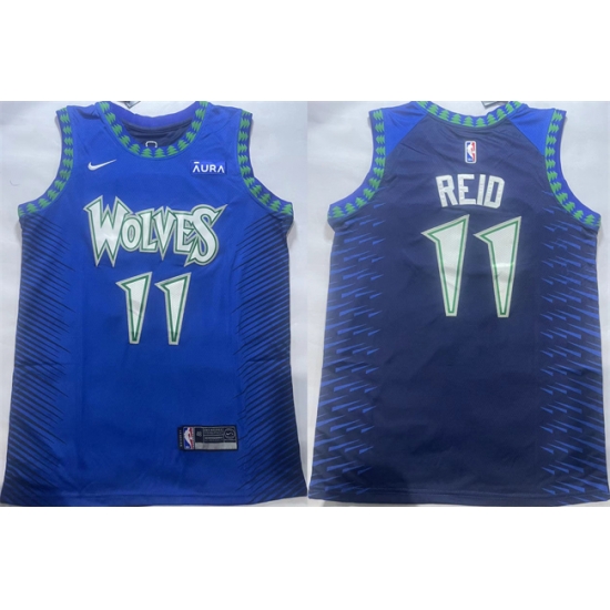 Men Minnesota Timberwolves 11 Naz Reid Blue City Edition Stitched Jersey Men Minnesota Timberwolves 11 Naz Reid Blue City Edition Stitched Jersey