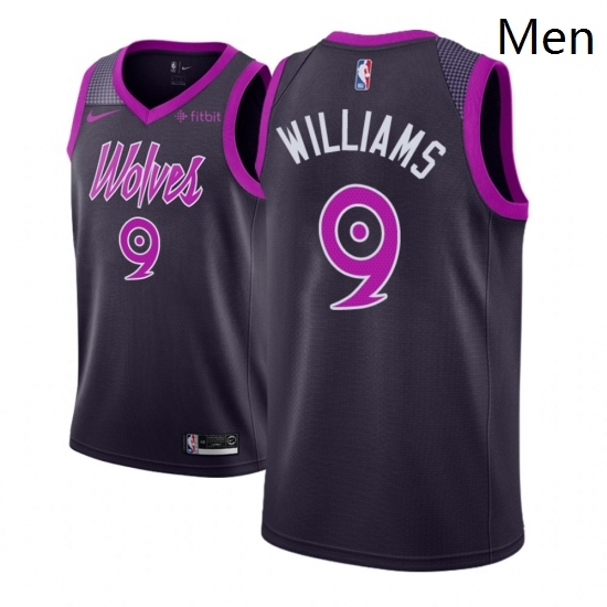 Men NBA 2018 19 Minnesota Timberwolves 9 CJ Williams City Edition Purple Jersey Men NBA 2018 19 Minnesota Timberwolves 9 CJ Williams City Edition Purple Jersey