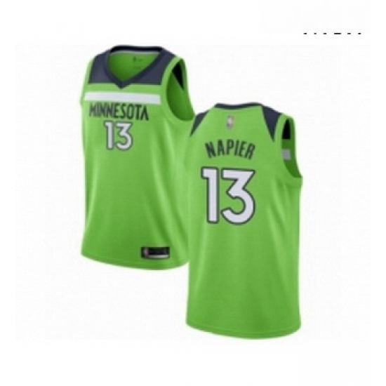 Mens Minnesota Timberwolves 13 Shabazz Napier Authentic Green Basketball Jersey Statement Edition Mens Minnesota Timberwolves 13 Shabazz Napier Authentic Green Basketball Jersey Statement Edition