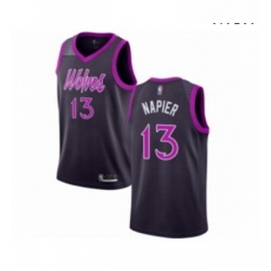 Mens Minnesota Timberwolves 13 Shabazz Napier Authentic Purple Basketball Jersey City Edition Mens Minnesota Timberwolves 13 Shabazz Napier Authentic Purple Basketball Jersey City Edition