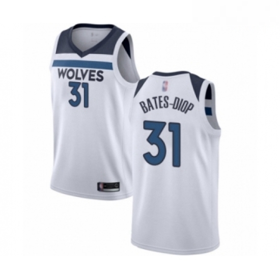 Mens Minnesota Timberwolves 31 Keita Bates Diop Authentic White Basketball Jersey Association Edition Mens Minnesota Timberwolves 31 Keita Bates Diop Authentic White Basketball Jersey Association Edition