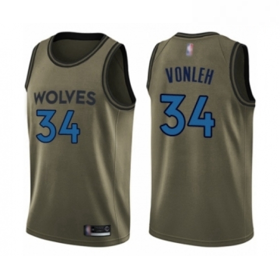 Mens Minnesota Timberwolves 34 Noah Vonleh Swingman Green Salute to Service Basketball Jersey Mens Minnesota Timberwolves 34 Noah Vonleh Swingman Green Salute to Service Basketball Jersey