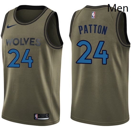 Mens Nike Minnesota Timberwolves 24 Justin Patton Swingman Green Salute to Service NBA Jersey Mens Nike Minnesota Timberwolves 24 Justin Patton Swingman Green Salute to Service NBA Jersey