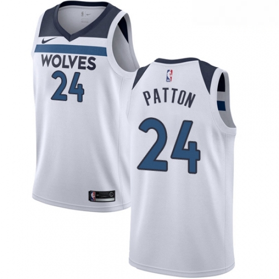 Mens Nike Minnesota Timberwolves 24 Justin Patton Swingman White NBA Jersey Association Edition Mens Nike Minnesota Timberwolves 24 Justin Patton Swingman White NBA Jersey Association Edition