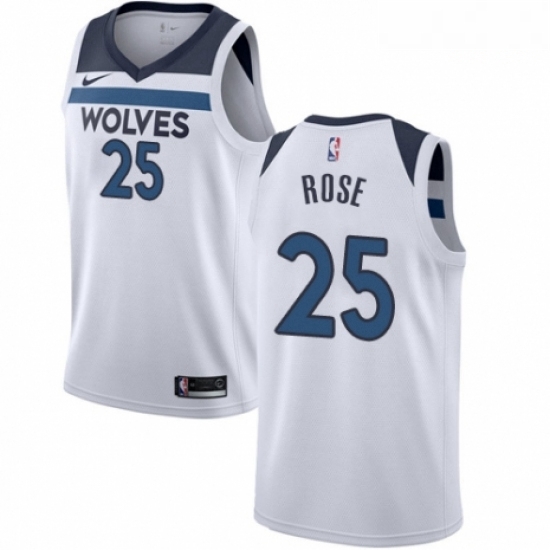 Mens Nike Minnesota Timberwolves 25 Derrick Rose Authentic White NBA Jersey Association Edition Mens Nike Minnesota Timberwolves 25 Derrick Rose Authentic White NBA Jersey Association Edition