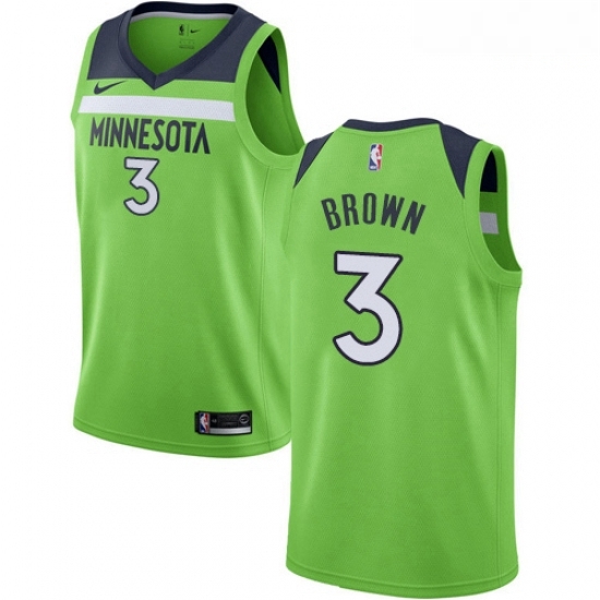 Mens Nike Minnesota Timberwolves 3 Anthony Brown Swingman Green NBA Jersey Statement Edition Mens Nike Minnesota Timberwolves 3 Anthony Brown Swingman Green NBA Jersey Statement Edition