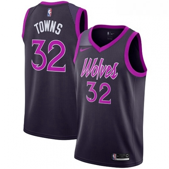 Mens Nike Minnesota Timberwolves 32 Karl Anthony Towns Swingman Purple NBA Jersey City Edition Mens Nike Minnesota Timberwolves 32 Karl Anthony Towns Swingman Purple NBA Jersey City Edition